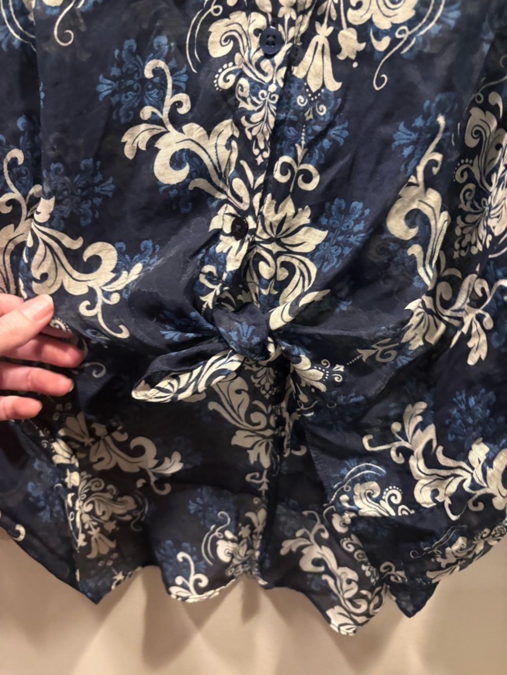 Halogen tie front Blouse - Picture 3 of 5